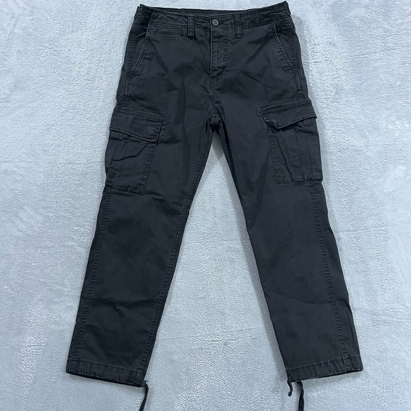 American Eagle Cargo‎ Pants Mens 32x27* Black Slim Fit Flex Grunge Skater Y2K